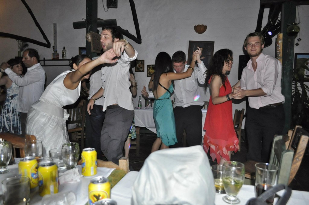 Our man Paul leads a gringo salsa move