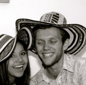 Richard in a sombrero vueltiao, a symbol of Colombia