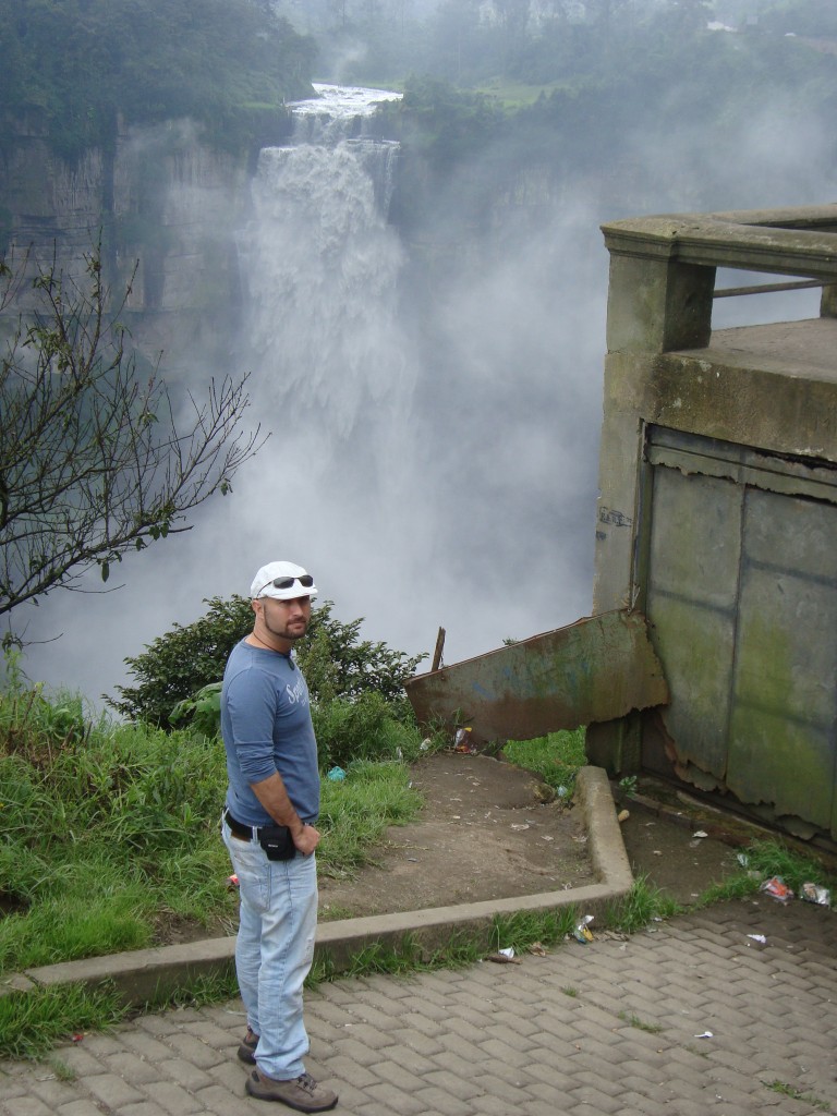JL overlooking the waterfall
