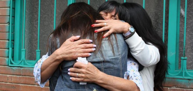 Together at last - Nicole and her mother embrace for the first time in 35 years