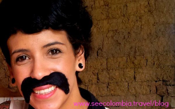 Mustachio woman