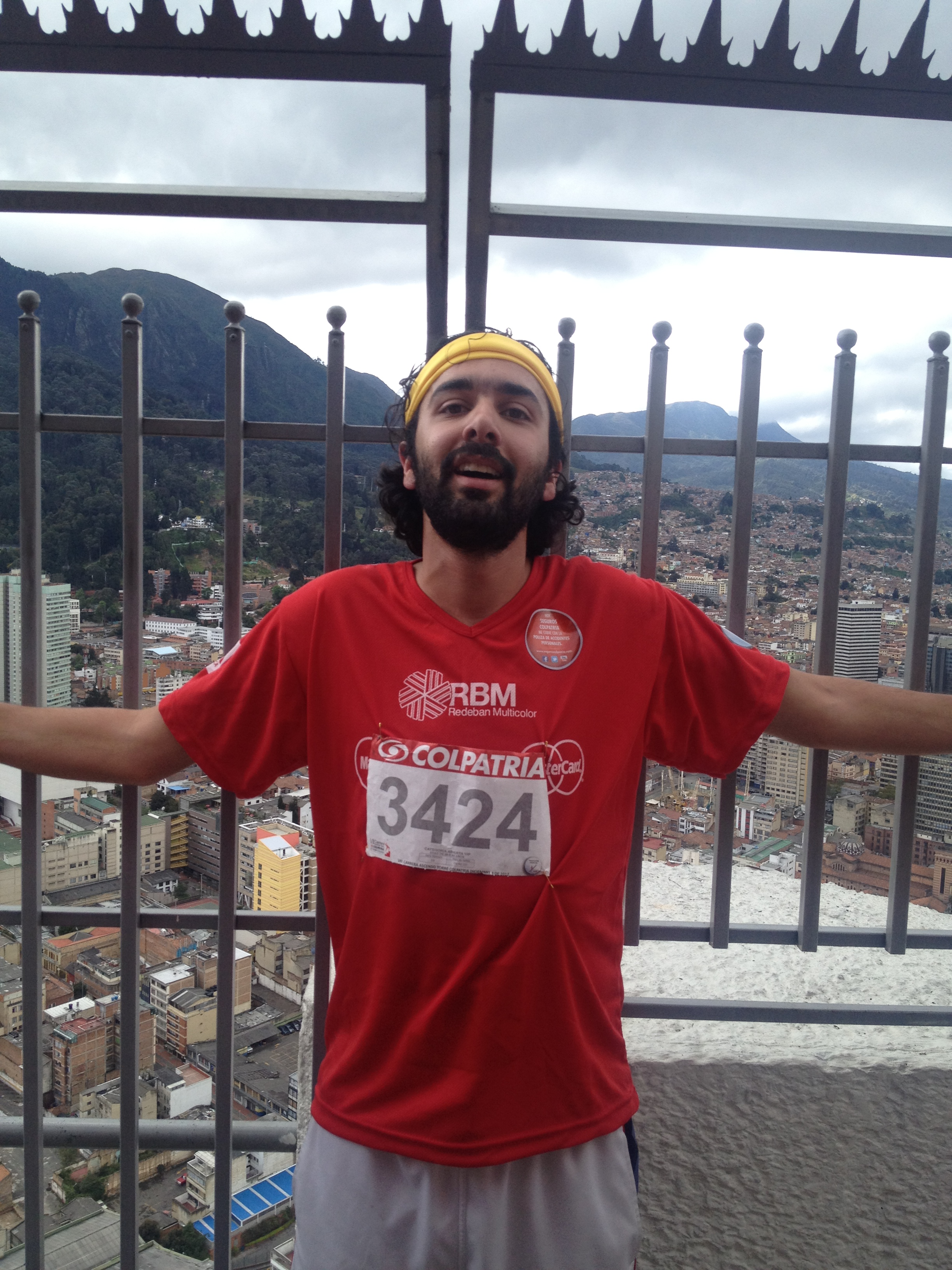 After running the Colpatria Tower in Bogota, Colombia After running the Colpatria Tower in Bogota, Colombia