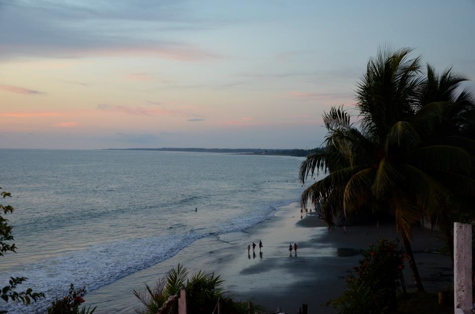 A view of La Barra as the sun begins to set
