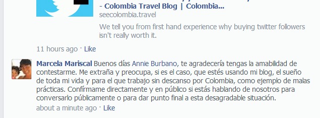 Annie Burbano no responde