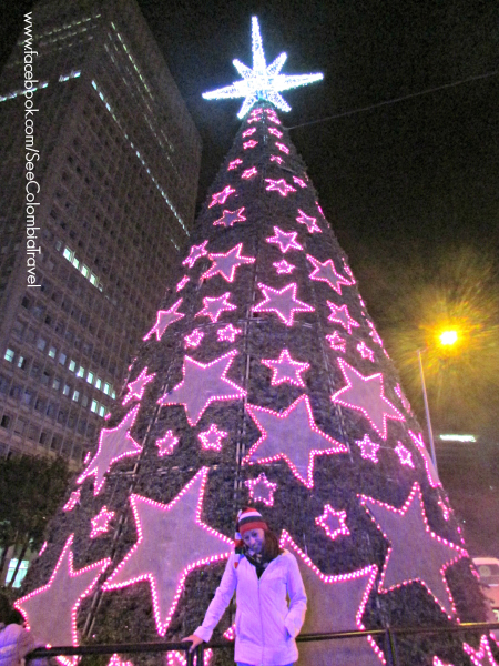Christmas lights, Museo Nacional, Bogota