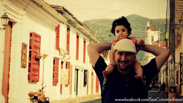 JL con Maria del Mar en La Candelaria, Bogota