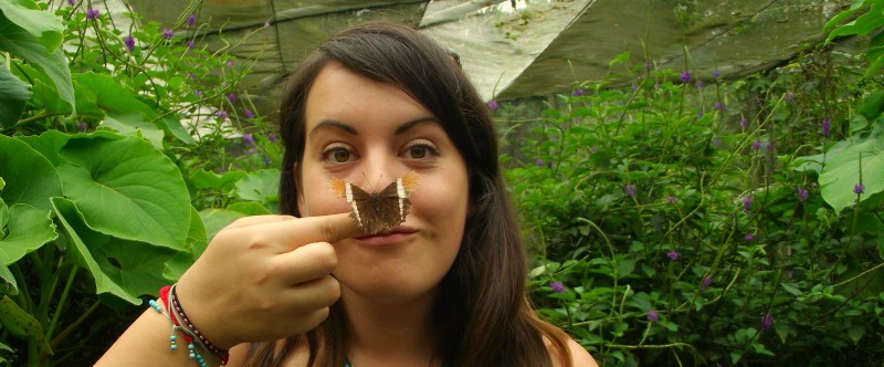 Jess and a butterfly