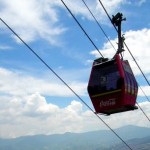 Riding the Metrocable over Medellin